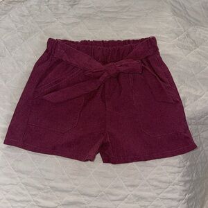Corduroy Burgundy Dress Shorts Girls 2XL (6/7)